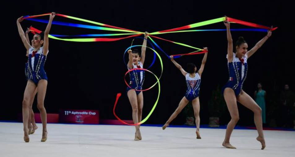 Equipo de gimnasia rítmica junior se consagra con oro, plata y bronce en Aphrodite Cup 2026