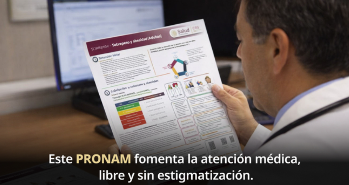 PRONAM establece abordaje integral para prevenir y tratar sobrepeso y obesidad en México