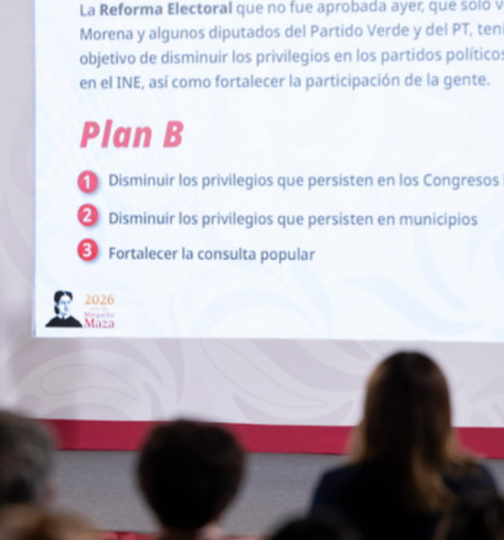 Presidenta enviará Plan B de Reforma Electoral para disminuir privilegios en congresos locales, municipios y fortalecer la consulta popular