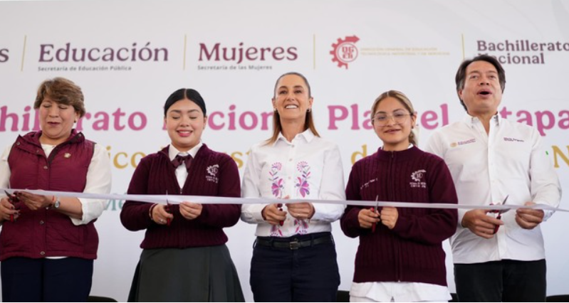 Presidenta inaugura Bachillerato Nacional plantel Ixtapaluca para otorgar el derecho a la educación a más de mil estudiantes