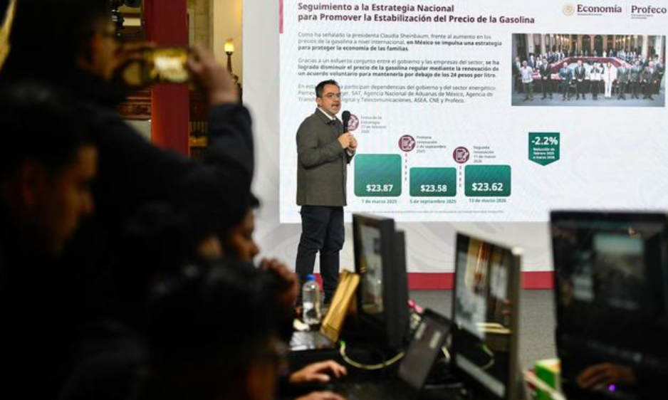 Profeco: Con la estrategia nacional, desde 2025 el precio de la gasolina regular ha disminuido 2.2%Profeco: Con la estrategia nacional, desde 2025 el precio de la gasolina regular ha disminuido 2.2%