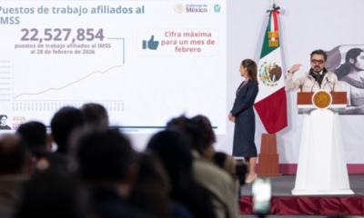 Sheinbaum destaca registro de 22.5 millones de empleos afiliados al IMSS, la cifra más alta para un mes de febrero