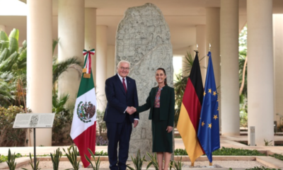 Sheinbaum recibe a su homólogo de la República Federal de Alemania, Frank-Walter Steinmeier