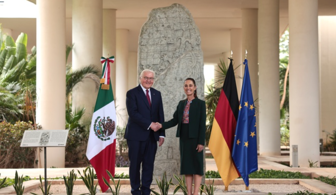 Sheinbaum recibe a su homólogo de la República Federal de Alemania, Frank-Walter Steinmeier