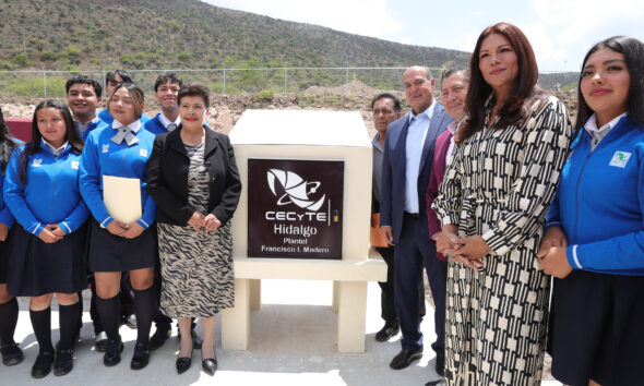 Natividad Castrejón entrega nuevas instalaciones del CECyTEH en Francisco I. Madero