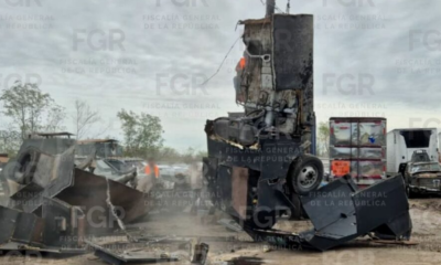 Destruyen 18 vehículos blindados vinculados a actividades delictivas en Tamaulipas