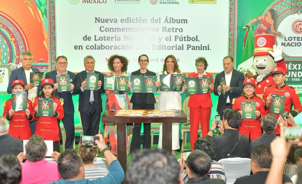 Lotería Nacional y Panini lanzan álbum retro conmemorativo rumbo al Mundial 2026