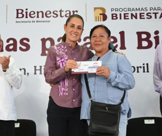 Sheinbaum entrega apoyos del Bienestar en Singuilucan y reafirma defensa de la soberanía nacional