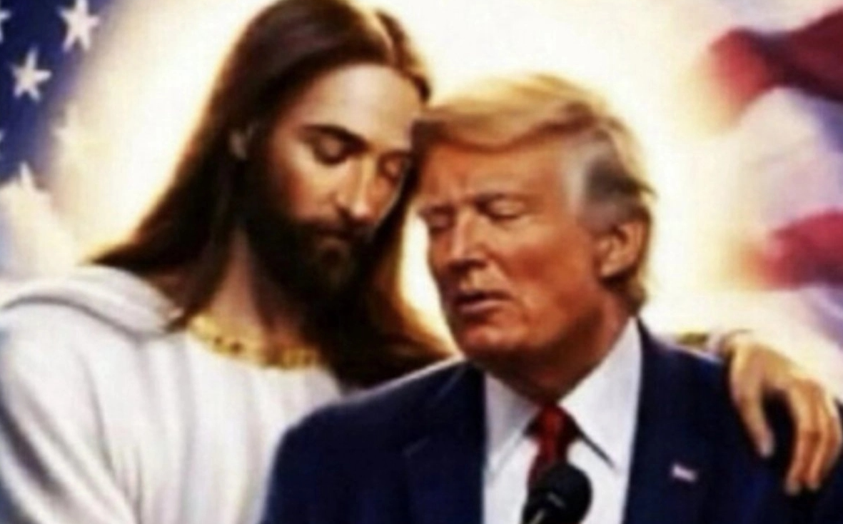 Trump continúa la polémica y publica imagen con Jesús