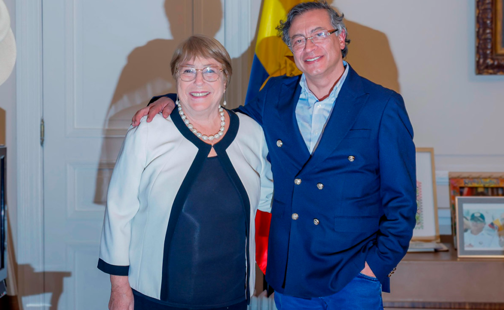 Gustavo Petro respalda candidatura de Michelle Bachelet para dirigir la ONU