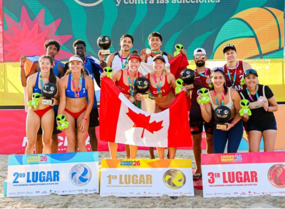 México brilla en casa con oro y plata en el Tour NORCECA de voleibol de playa