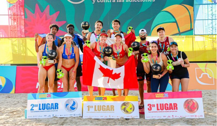 México brilla en casa con oro y plata en el Tour NORCECA de voleibol de playa