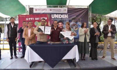 Firman convenio para establecer campus virtual de la UNIDEH en El Arenal