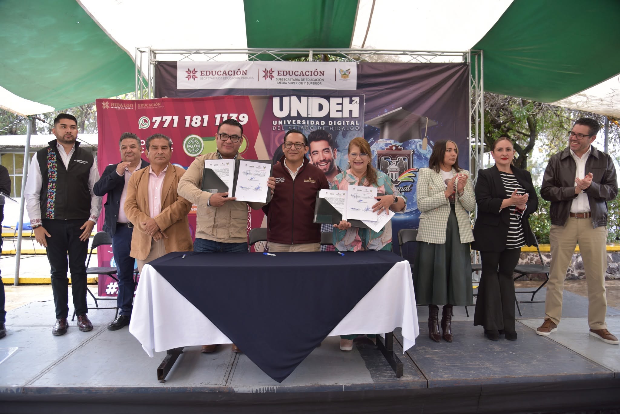 Firman convenio para establecer campus virtual de la UNIDEH en El Arenal