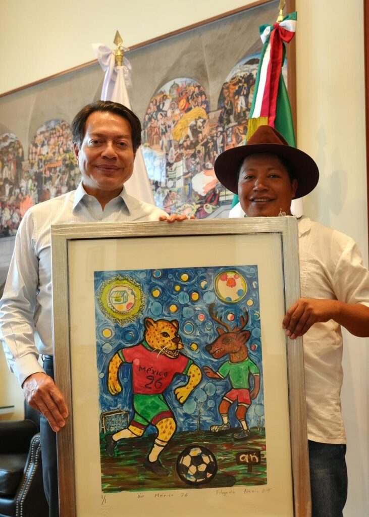 El Museo Vivo del Muralismo presenta la exposición “Cascarita llanera. Nahuales en la cancha” del artista mazateco Filogonio Naxin