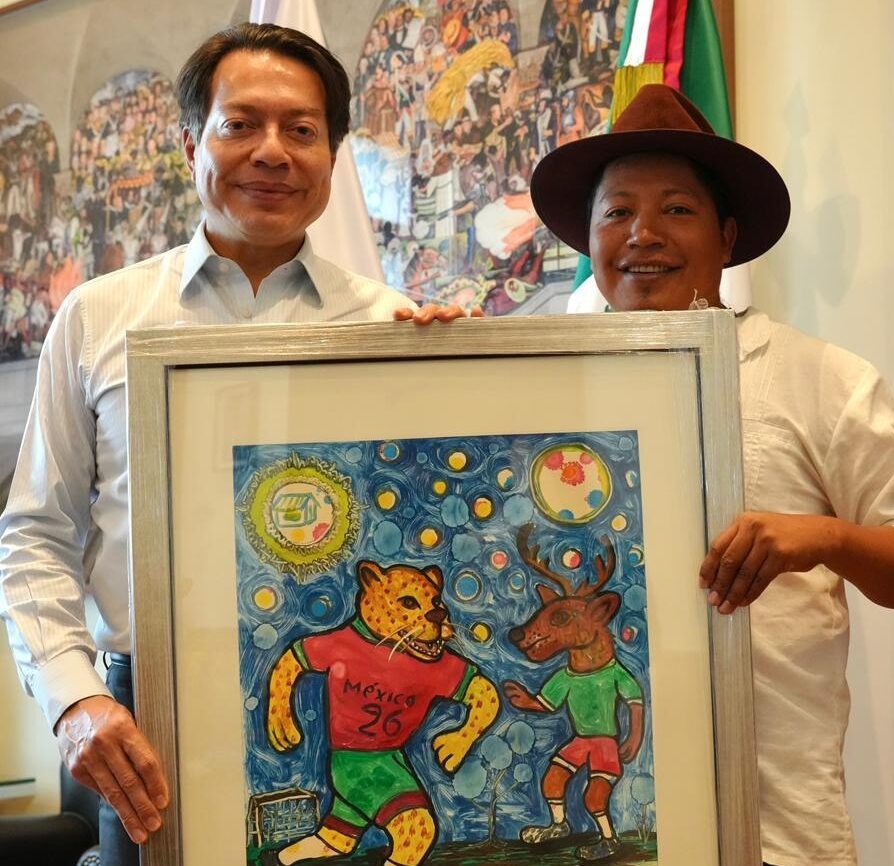 El Museo Vivo del Muralismo presenta la exposición “Cascarita llanera. Nahuales en la cancha” del artista mazateco Filogonio Naxin