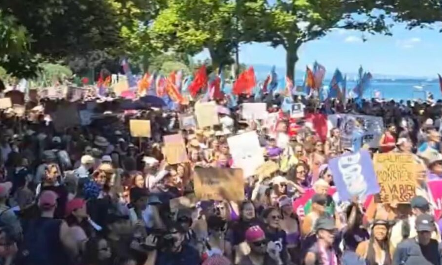 Protesta contra la Cumbre del G7 en Suiza deja enfrentamientos con la policía