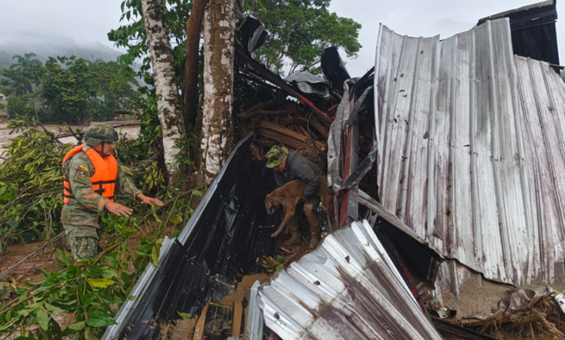 Aluvión en Ecuador deja cinco personas fallecidas y mantiene labores de búsqueda en Zamora Chinchipe