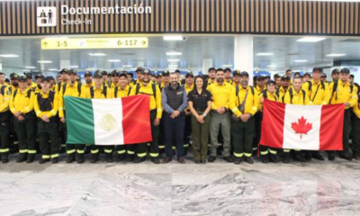 México envía brigada especializada para apoyar el combate de incendios forestales en Canadá