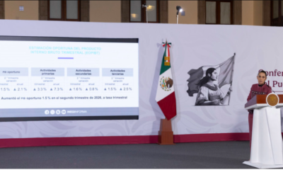 Sheinbaum destaca crecimiento del PIB y prevé mayor impulso económico en el segundo semestre de 2026