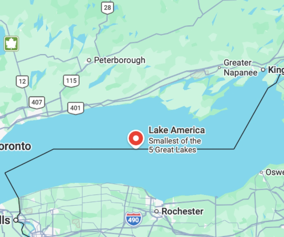 Google Maps cambia nombre del Lago Ontario a “Lago América” en Estados Unidos