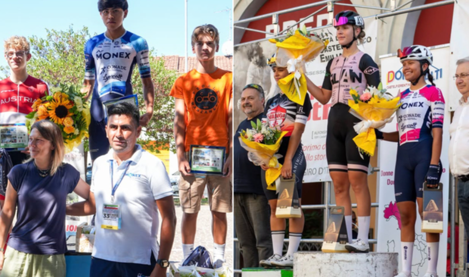 Ciclismo mexicano destaca en Italia con victoria de Braulio Álvarez y podio de Sofía Rangel