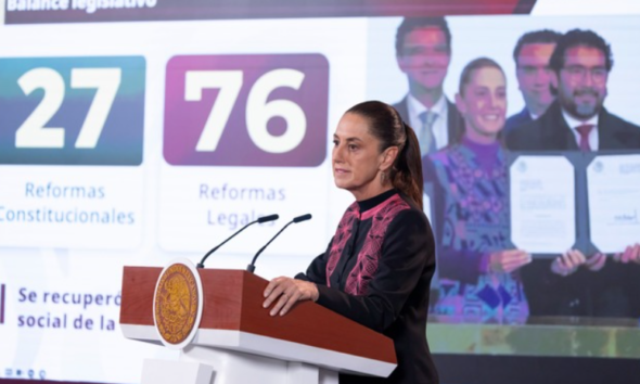 Destaca Sheinbaum reformas constitucionales para recuperar el sentido social y la soberanía