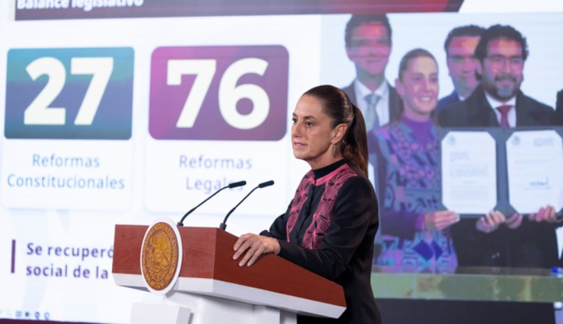 Destaca Sheinbaum reformas constitucionales para recuperar el sentido social y la soberanía