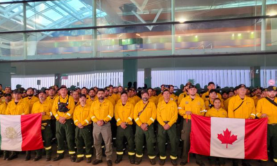 Regresa a México brigada que apoyó en el combate de incendios forestales en Canadá