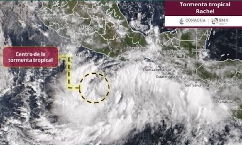 Tormenta tropical “Rachel” genera lluvias intensas y oleaje elevado en el sur del país