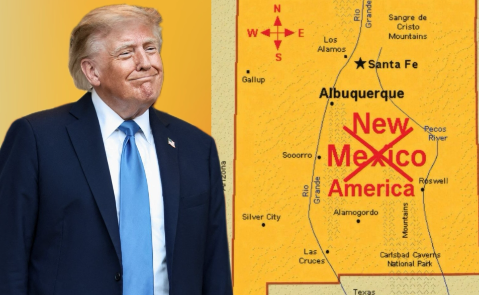 Trump genera polémica tras publicar imagen de Nuevo México con la palabra “México” tachada