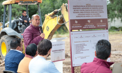 Coloca Natividad Castrejón primera piedra del Bachillerato Nacional “Margarita Maza” en Mineral de la Reforma