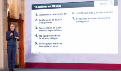 Sheinbaum anuncia 12 acciones para fortalecer al IMSS en los próximos 120 días